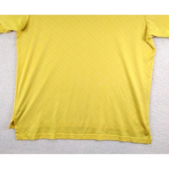 Adidas Golf Polo Shirt Men's XL Yellow ClimaCool Short Sleeve Performance - Picture 15 of 16